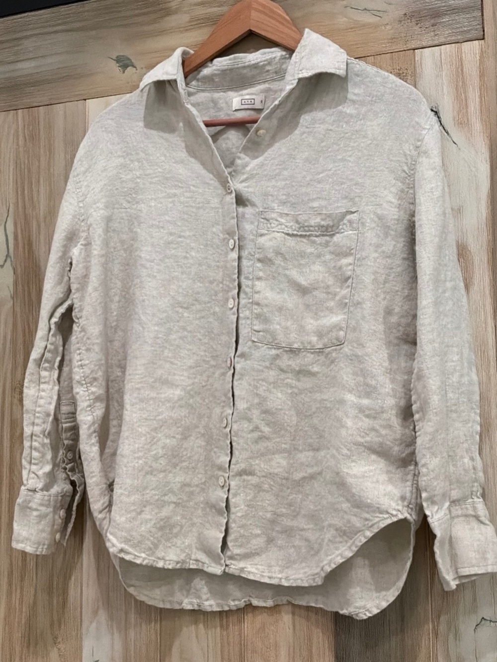 AYR linen shirt in oatmeal XS, excellent condition